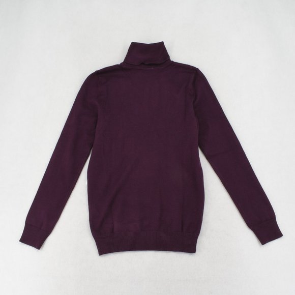 Calvin Klein Sweater Womens Solid Turtleneck Long Sleeve Pullover Aubergine XS - Picture 7 of 7